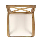 Christopher Knight Home Llano Outdoor Acacia Wood 5 Piece Dining Set with Water Resistant Cushion