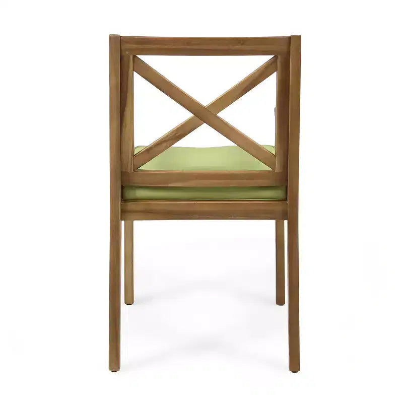 Christopher Knight Home Llano Outdoor Acacia Wood 5 Piece Dining Set with Water Resistant Cushion