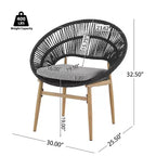 Christopher Knight Home Corey 7 Piece Rustic Outdoor Rattan, Metal and Acacia Wood Dining Set