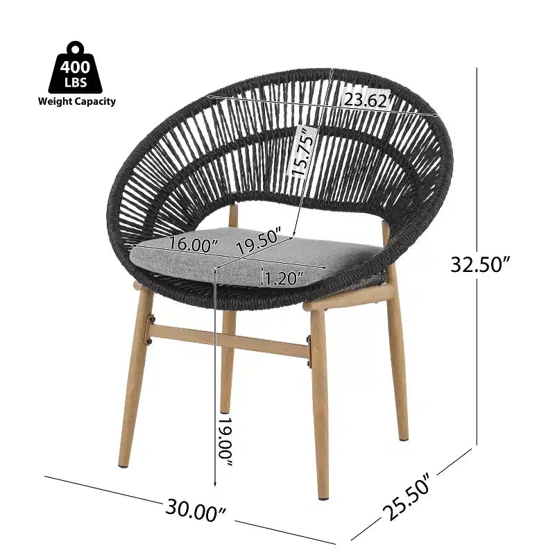 Christopher Knight Home Corey 7 Piece Rustic Outdoor Rattan, Metal and Acacia Wood Dining Set