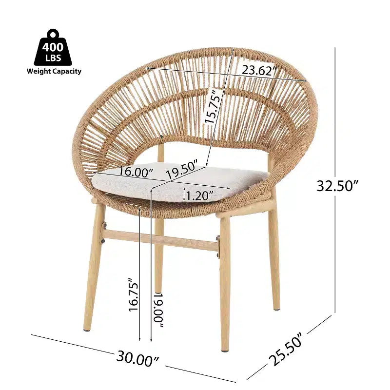 Christopher Knight Home Corey 7 Piece Rustic Outdoor Rattan, Metal and Acacia Wood Dining Set
