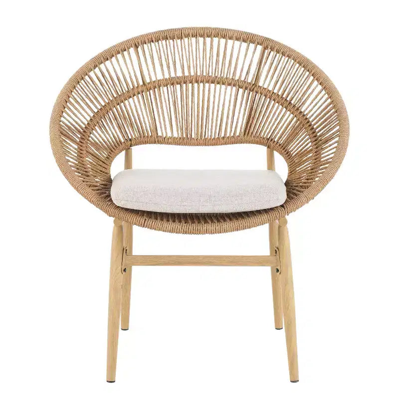 Christopher Knight Home Corey 7 Piece Rustic Outdoor Rattan, Metal and Acacia Wood Dining Set