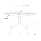 HomeStock Tulip 5Pc Outdoor Metal Dining Set with Dining Table & 4 Chairs