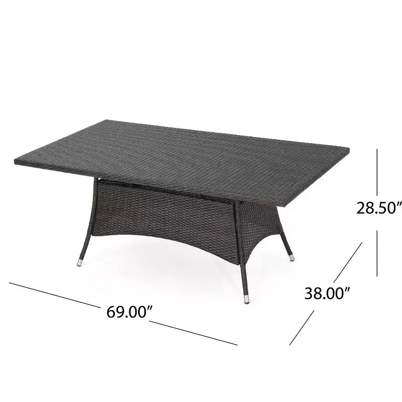 Christopher Knight Home Thompson Outdoor Wicker 7 Piece Dining Set with Cushion