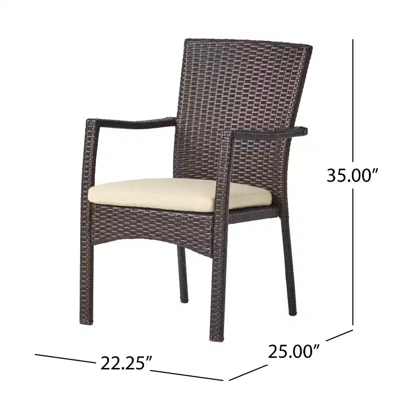 Christopher Knight Home Westley Outdoor Wicker 7 Piece Dining Set with Cushion