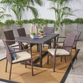 Christopher Knight Home Westley Outdoor Wicker 7 Piece Dining Set with Cushion