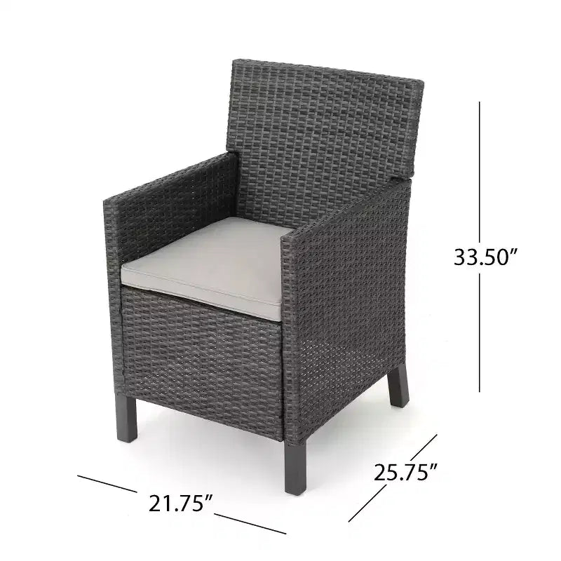 Christopher Knight Home Cypress Outdoor Wicker 5 Piece Dining Set with Cushion