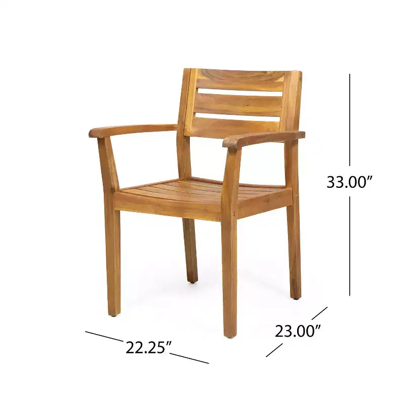 Christopher Knight Home Junaluska Outdoor Acacia Wood 7 Piece Dining Set, Teak