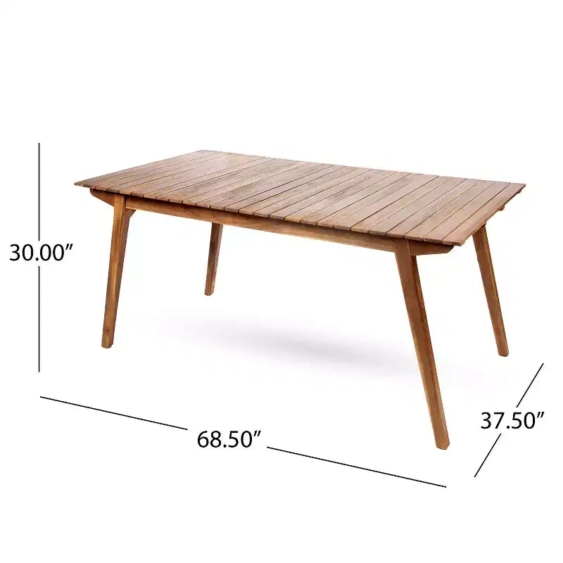 Christopher Knight Home Junaluska Outdoor Acacia Wood 7 Piece Dining Set, Teak