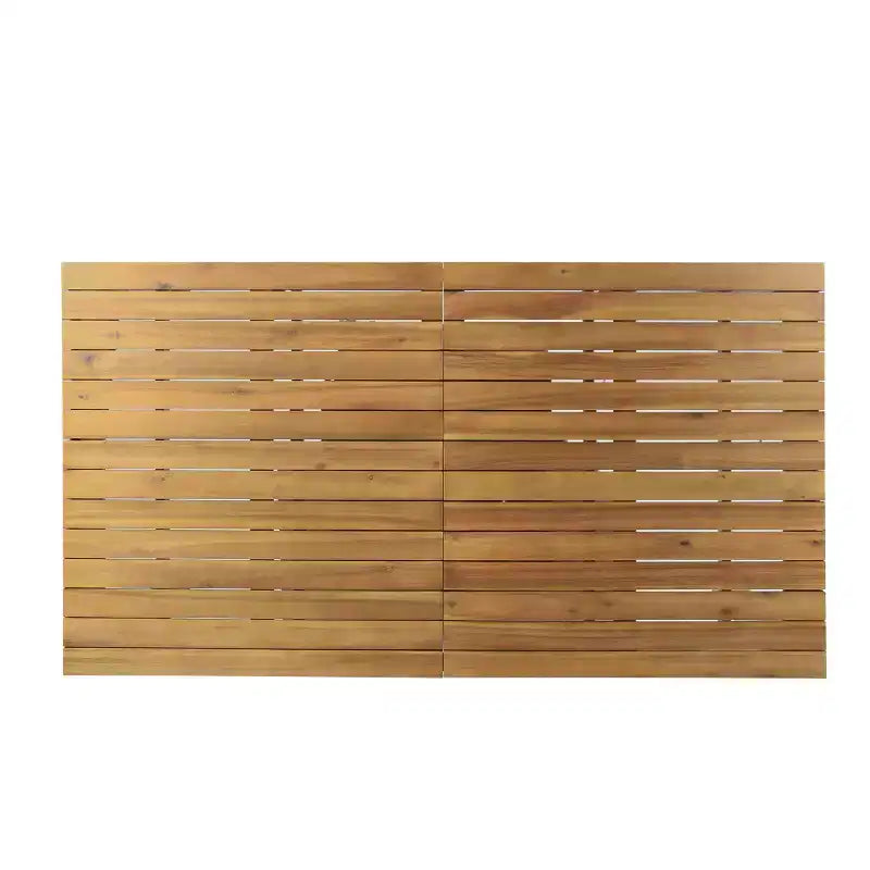 Christopher Knight Home Edgewood Outdoor Acacia Wood and Wicker 9 Piece Dining Set, Teak/Mixed Mocha