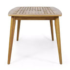 Christopher Knight Home Botsford Outdoor Acacia Wood and Wicker 7 Piece Dining Set, Teak/Mixed Mocha
