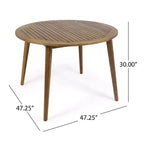 Christopher Knight Home Neva 5 Piece Outdoor Dining Set with Acacia Wood Table and Wicker Chairs