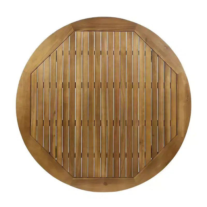 Christopher Knight Home Neva 5 Piece Outdoor Dining Set with Acacia Wood Table and Wicker Chairs