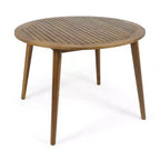 Christopher Knight Home Neva 5 Piece Outdoor Dining Set with Acacia Wood Table and Wicker Chairs