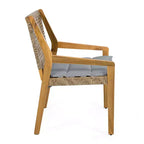 Christopher Knight Home Neva 5 Piece Outdoor Dining Set with Acacia Wood Table and Wicker Chairs