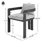 Christopher Knight Home Pula 7 Piece Outdoor Acacia Wood and Aluminum Dining Set with Umbrella Hole and Cushions
