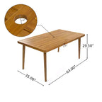 Christopher Knight Home Pula 7 Piece Outdoor Acacia Wood and Aluminum Dining Set with Umbrella Hole and Cushions