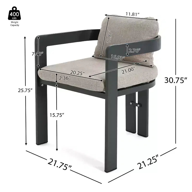 Christopher Knight Home Pula 7 Piece Outdoor Acacia Wood and Aluminum Dining Set with Umbrella Hole and Cushions