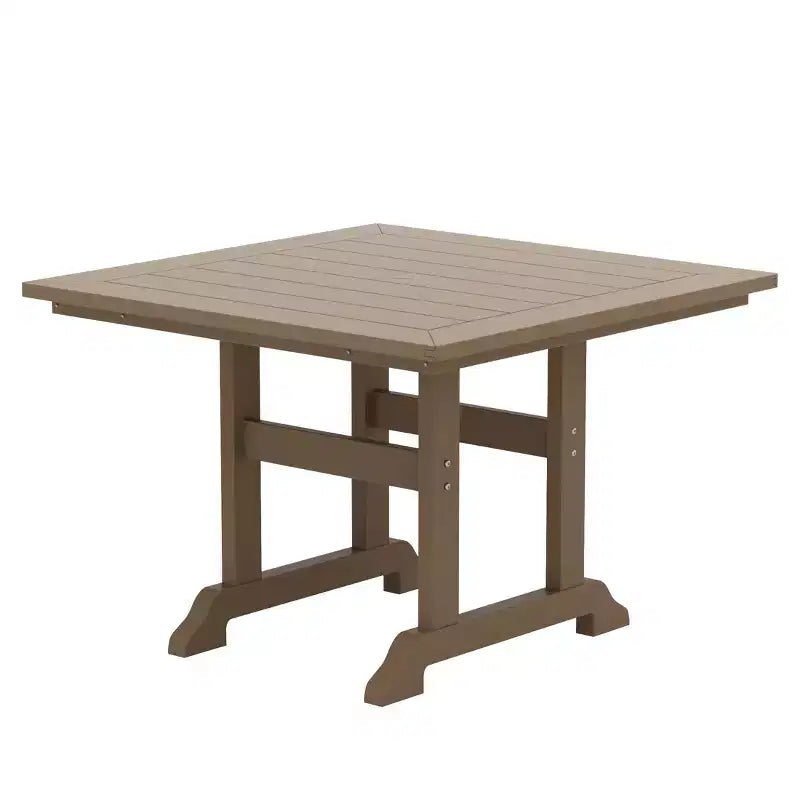 WestinTrends Malibu 5-Piece HDPE Square Patio Dining Table Set with Foldable Chairs, White