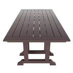 WestinTrends Malibu 7-Piece HDPE Rectangular Patio Dining Table Set with Foldable Chairs