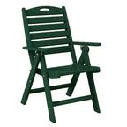 WestinTrends Malibu 7-Piece HDPE Rectangular Patio Dining Table Set with Foldable Chairs