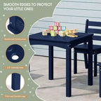 WestinTrends Treehouse Kids 5-Piece Modern HDPE Dining Table and Chairs Set