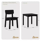 WestinTrends Treehouse Kids 5-Piece Modern HDPE Dining Table and Chairs Set