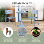 WestinTrends Playa Modern 5-Piece Resin Patio Dining Table Set with Stackable Patio Dining Chairs