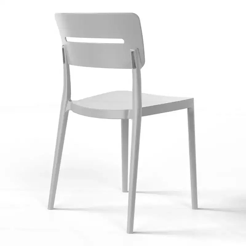 WestinTrends Playa Modern 5-Piece Resin Patio Dining Table Set with Stackable Patio Dining Chairs