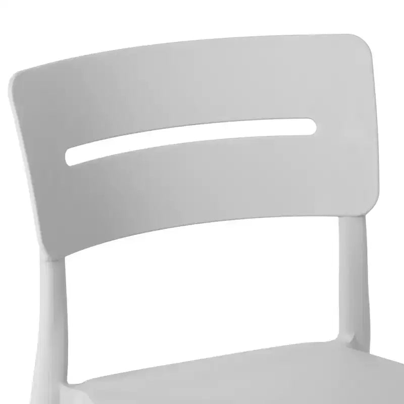 WestinTrends Playa Modern 5-Piece Resin Patio Dining Table Set with Stackable Patio Dining Chairs