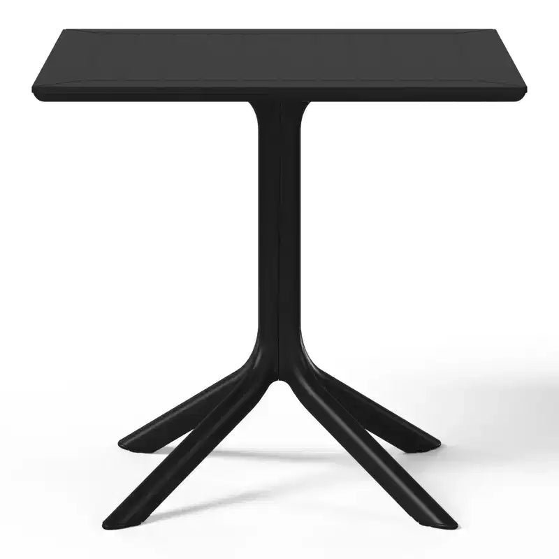 WestinTrends Playa Modern 5-Piece Resin Patio Dining Table Set with Stackable Patio Dining Chairs
