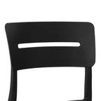 WestinTrends Playa Modern 5-Piece Resin Patio Dining Table Set with Stackable Patio Dining Chairs, Black