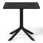 WestinTrends Playa Modern 5-Piece Resin Patio Dining Table Set with Stackable Patio Dining Chairs, Black