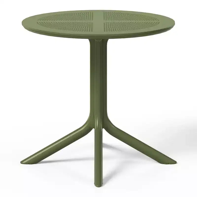 WestinTrends Playa 5-Piece Outdoor Resin Round Patio Dining Table Set with Modern Stackable Patio Dining Chairs