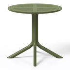 WestinTrends Playa 5-Piece Outdoor Resin Round Patio Dining Table Set with Modern Stackable Patio Dining Chairs