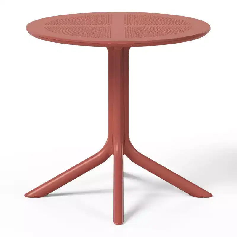 WestinTrends Playa 5-Piece Outdoor Resin Round Patio Dining Table Set with Modern Stackable Patio Dining Chairs