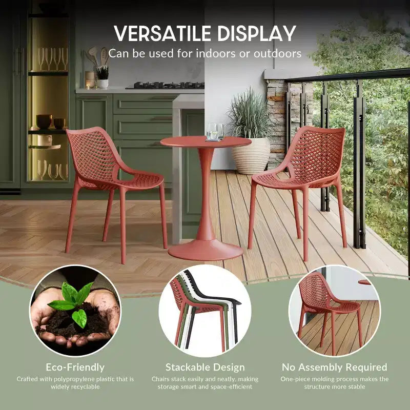 WestinTrends Playa 5-Piece Outdoor Square Patio Dining Table Set with Stackable Patio Dining Chairs