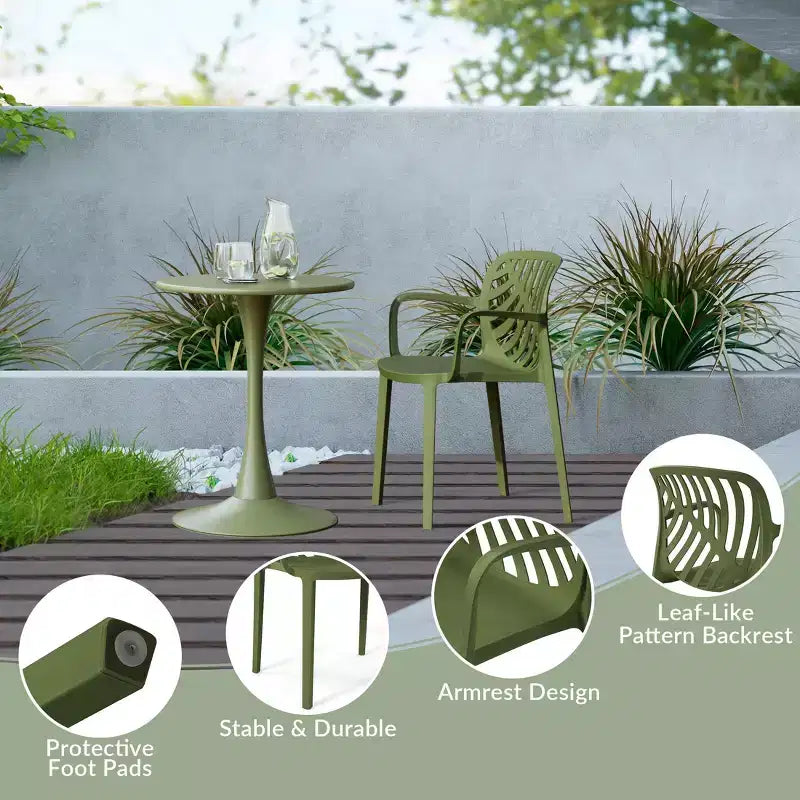WestinTrends Playa 7-Piece Outdoor Metal Rectangle Patio Dining Table Set With Stackable Resin Patio Dining Chairs