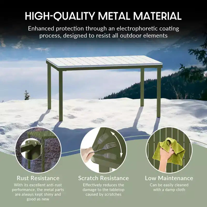 WestinTrends Playa 7-Piece Outdoor Patio Dining Table Set With Stackable Patio Chairs