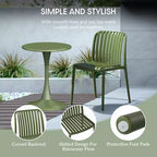 WestinTrends Playa 7-Piece Outdoor Patio Dining Table Set With Stackable Patio Chairs