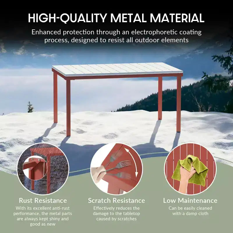 WestinTrends Playa 7-Piece Outdoor Patio Dining Table Set With Stackable Patio Chairs