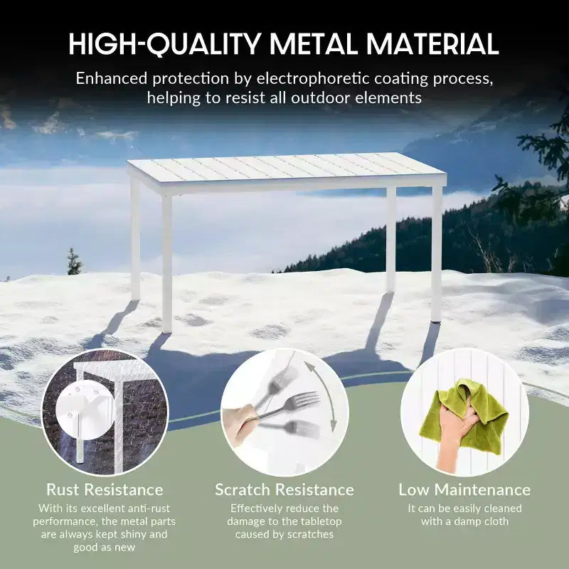 WestinTrends Playa 7-Piece Outdoor Patio Dining Table Set With Stackable Patio Chairs