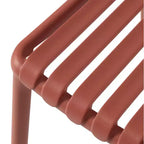 WestinTrends Playa 3-Piece Outdoor Metal Dining Table Set And Stackable Resin Patio Chairs