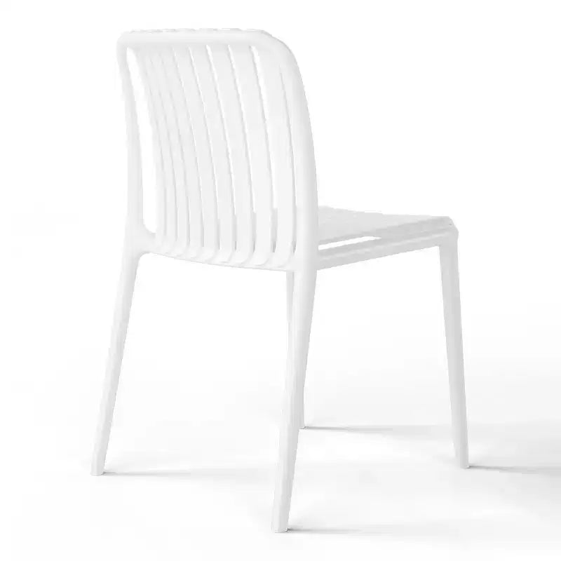 WestinTrends Playa 3-Piece Outdoor Metal Dining Table Set And Stackable Resin Patio Chairs
