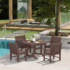 WestinTrends Malibu 5-Piece HDPE Outdoor Patio Chair and Round Table Dining Set