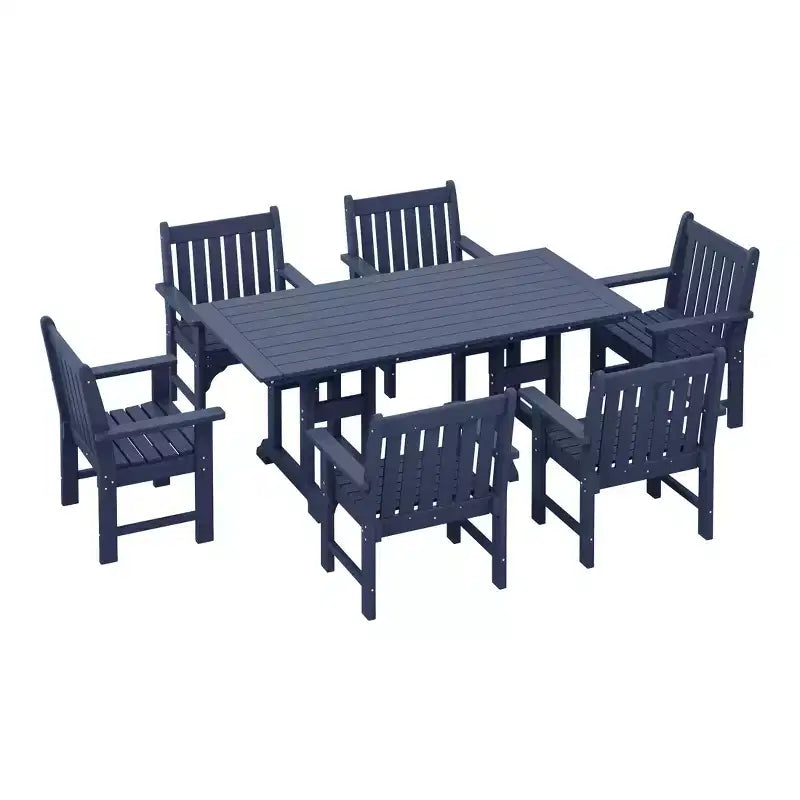 Set da pranzo da esterno WestinTrends Malibu, 7 pezzi, con tavolo e sedie da patio in HDPE