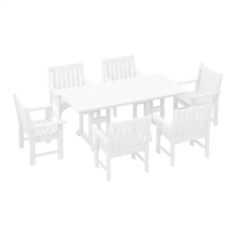 Set da pranzo da esterno WestinTrends Malibu, 7 pezzi, con tavolo e sedie da patio in HDPE