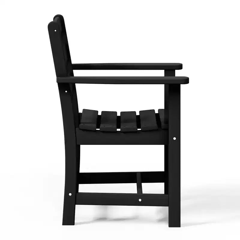 WestinTrends Ashore 5-Piece HDPE Outdoor Square Patio Dining Table Set with Armchairs