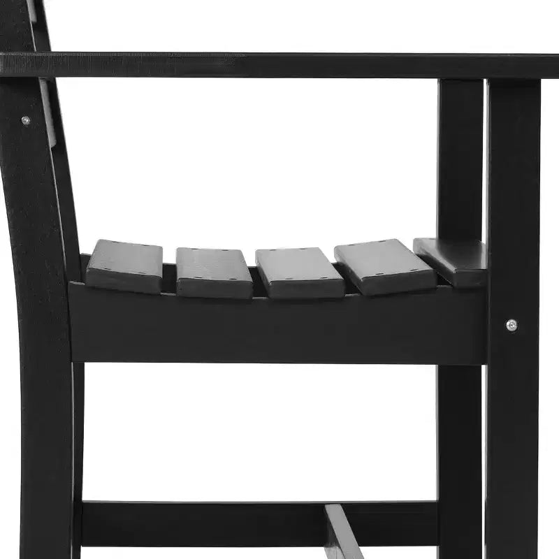 WestinTrends Ashore 5-Piece HDPE Outdoor Square Patio Dining Table Set with Armchairs