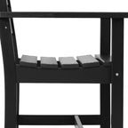 WestinTrends Ashore 5-Piece HDPE Outdoor Square Patio Dining Table Set with Armchairs